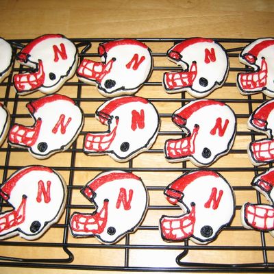 Nebraska Huskers Helmet Cookies