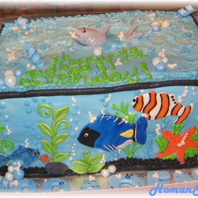 Fish Aquarium Cake