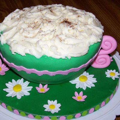 Cappucino Anyone??? This Was Done For My Gumpaste And Fondant Final. My Firts Attempt At Alot With This Cake, I Plan On Doing Another One...