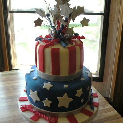 Shooting Stars And Stripes Cake!