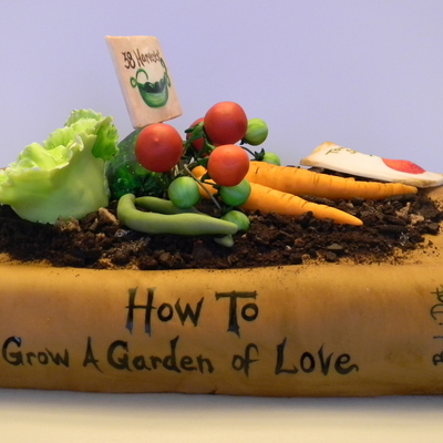 Love Grows A Garden/book Cake