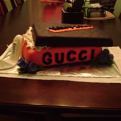 Gucci Shoebox Cake