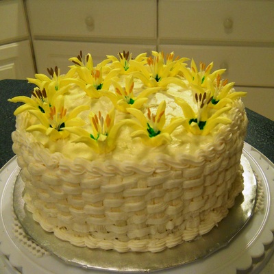 Lillies And Basket Weave