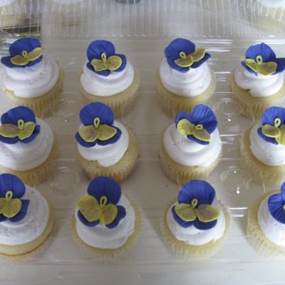 Pansy Cupcakes