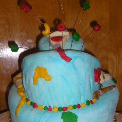 Topsy Turvy Artist Cake