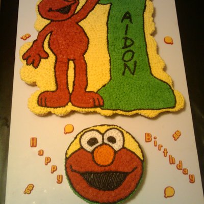 Elmo Cupcake Cake