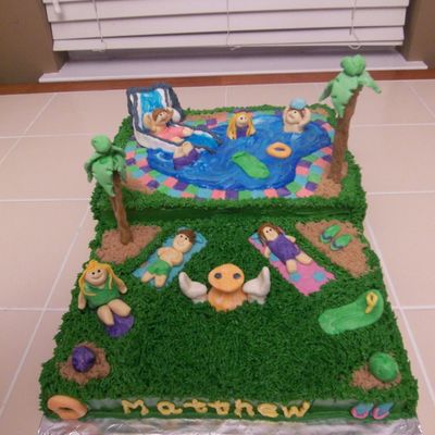 Pool Party Cake