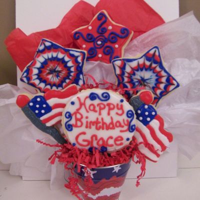 4Th Of July Birthday Cookie Bouquet