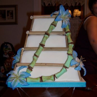 Bamboo Wedding Cake