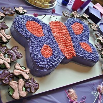 Butterfly Cake And Cupcakes
