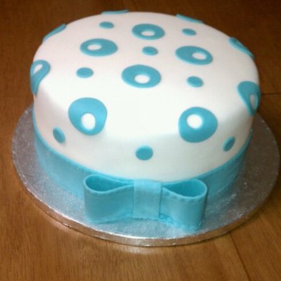 Teal Birthday Cake