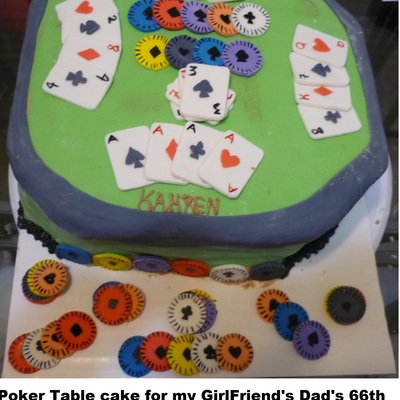 Poker Table Cake