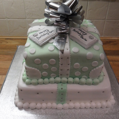 Two Tier Present Cake