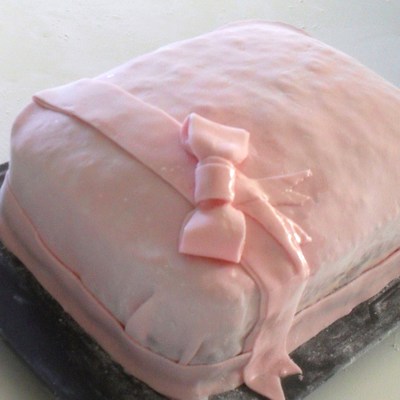 Pink Gift Birthday Cake