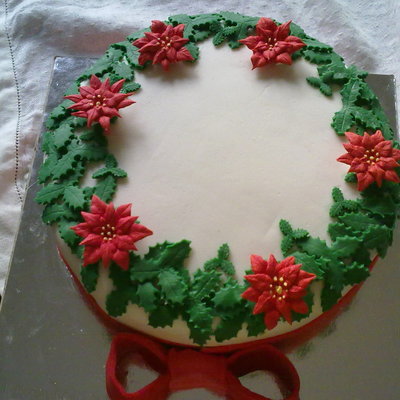 Poinsettia And Holly Leaves