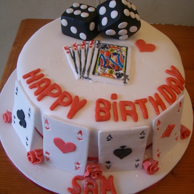 Red Black Gambling Cake