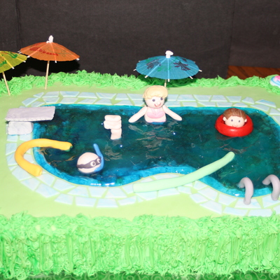 Pool Party Cake