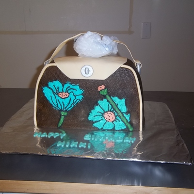 Brown/ Turquoise Handbag