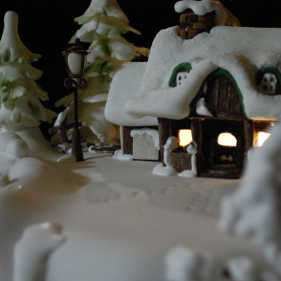 Winter House On The Hill