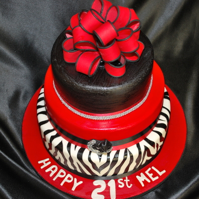 Zebra Birthday Cake