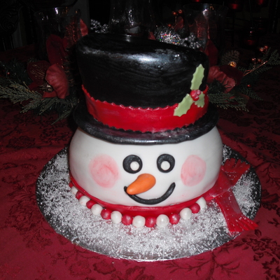 Snowman Cake