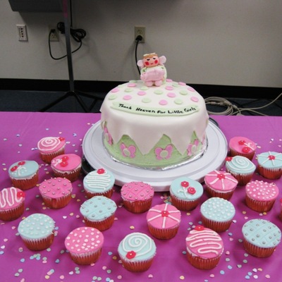 Angel Baby Shower Cake