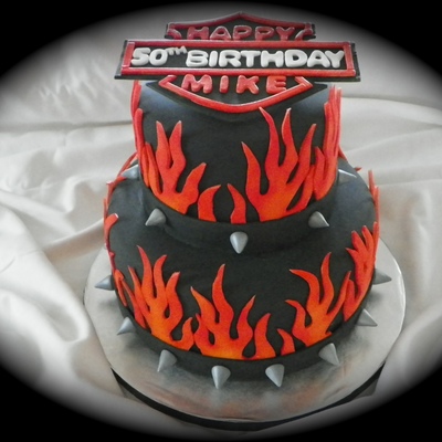 Harley 50Th Birthday Cake