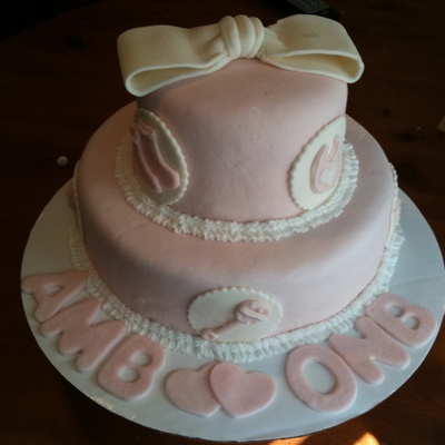 Pink Baby Shower Cake