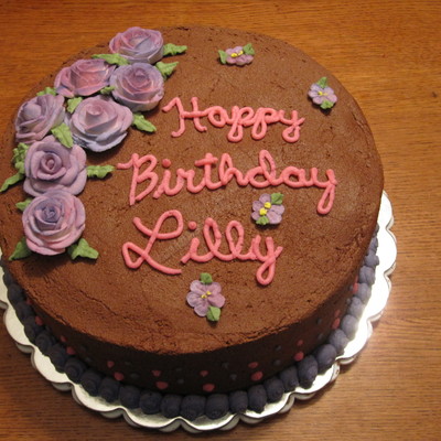 Chocolate Buttercream With Royal Icing Flowers