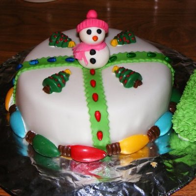 Snowman Christmas Cake