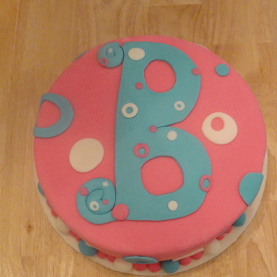 Bubble Letter Birthday Cake