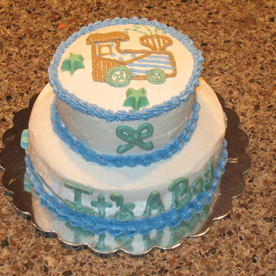 Train Baby Shower Cake