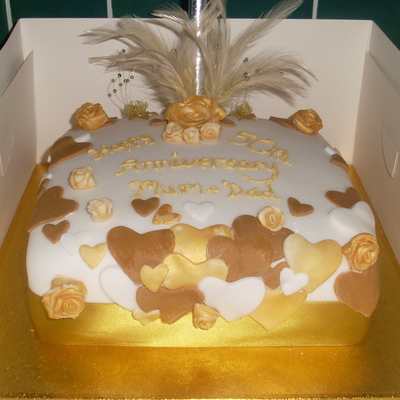 Golden Anniversary Cake
