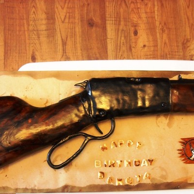 Rifle Birthday Cake