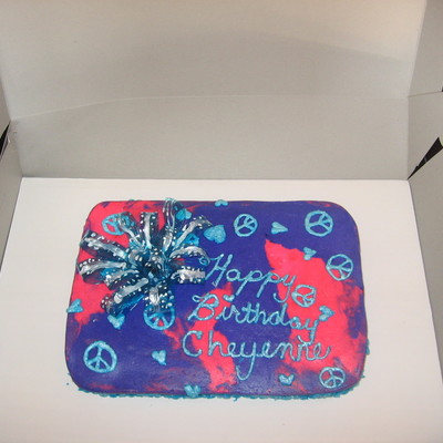 Peace Sign And Heart Cake