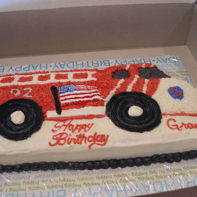 Fire Truck Birthday Cake
