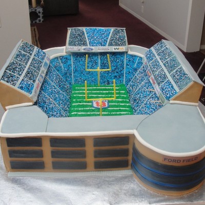 Ford Field Football Stadium Cake
