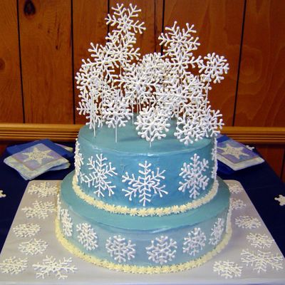 Snowflake Shower Cake