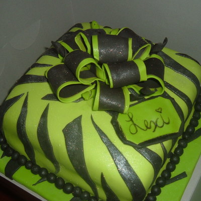 Zebra Birthday Cake