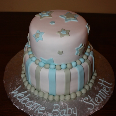 Stars And Stripes Baby Shower Cake