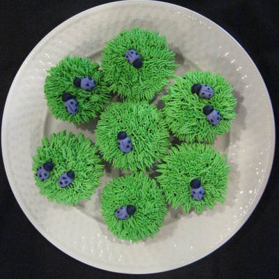 Purple Ladybug Cupcakes