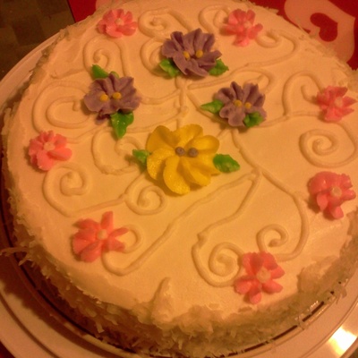 Flower And Scroll Cake