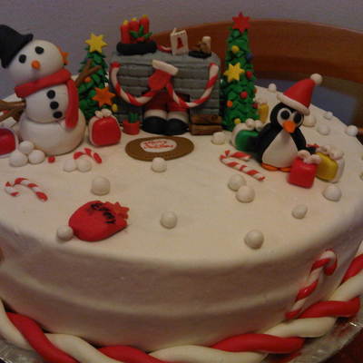 Christmas Cake- Snowy Xmas
