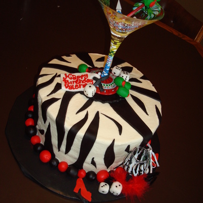 Zebra Martini Cake