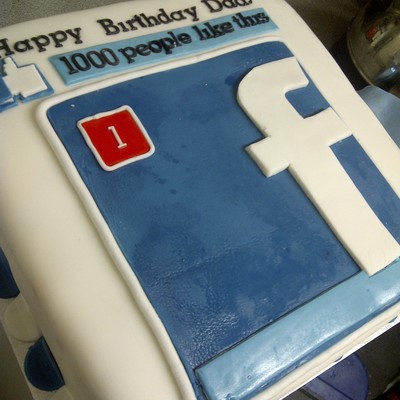Facebook Birthday Cake