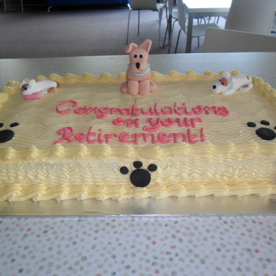 Puppy Retirement Cake
