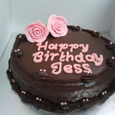 Chocolate Ganache Birthday Cake