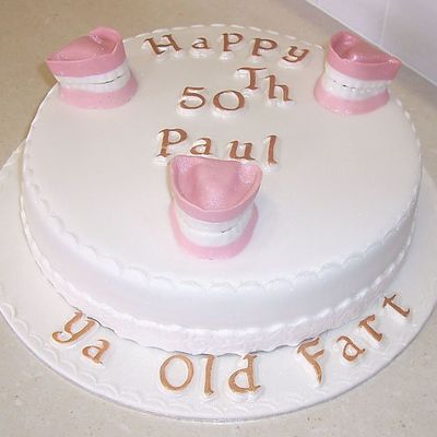 Denture Theme 50Th Birthday Cake