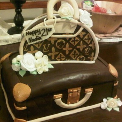 Gucci Suitcase And Bag Cake