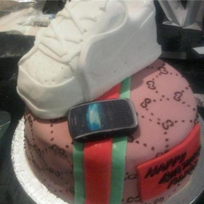 Gucci And Nike Trainer Cake